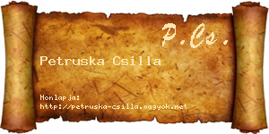 Petruska Csilla névjegykártya